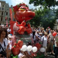 Parada smoków w Krakowie