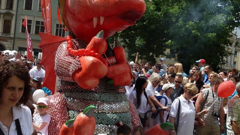 Parada smoków w Krakowie